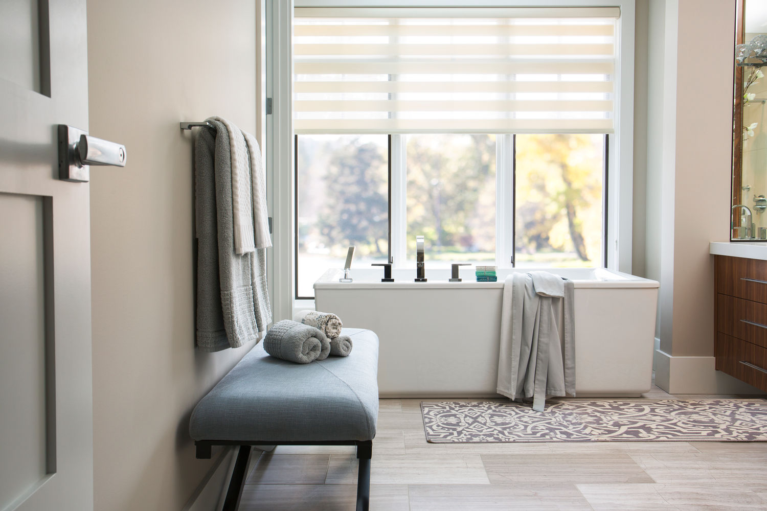 Walk-in shower bathroom remodel