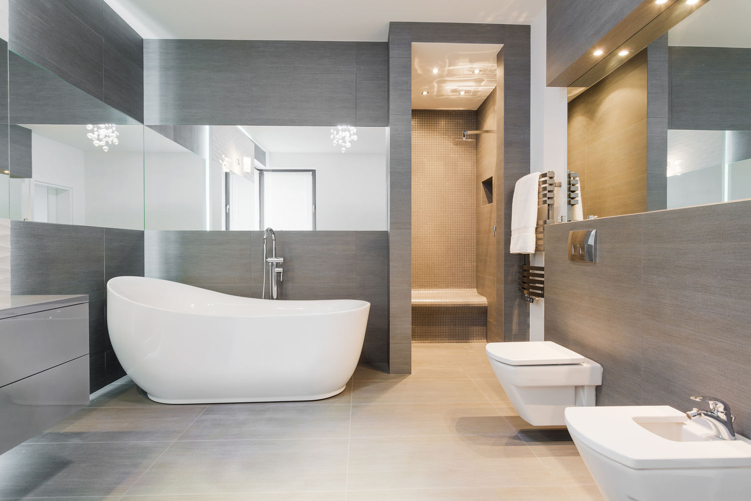 Modern bathroom remodel on Long Island