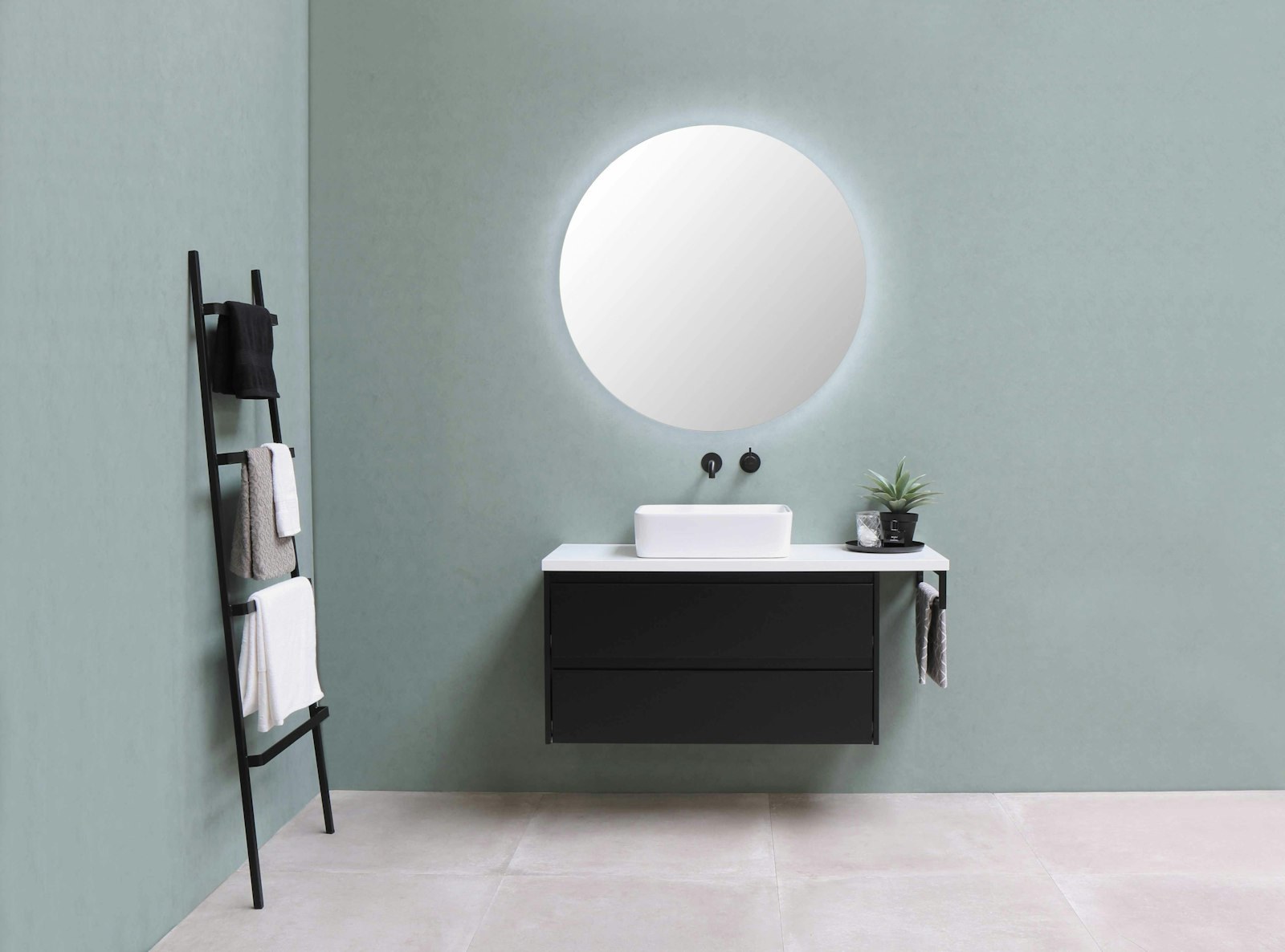 Modern bathroom renovation with walk-in shower — New York