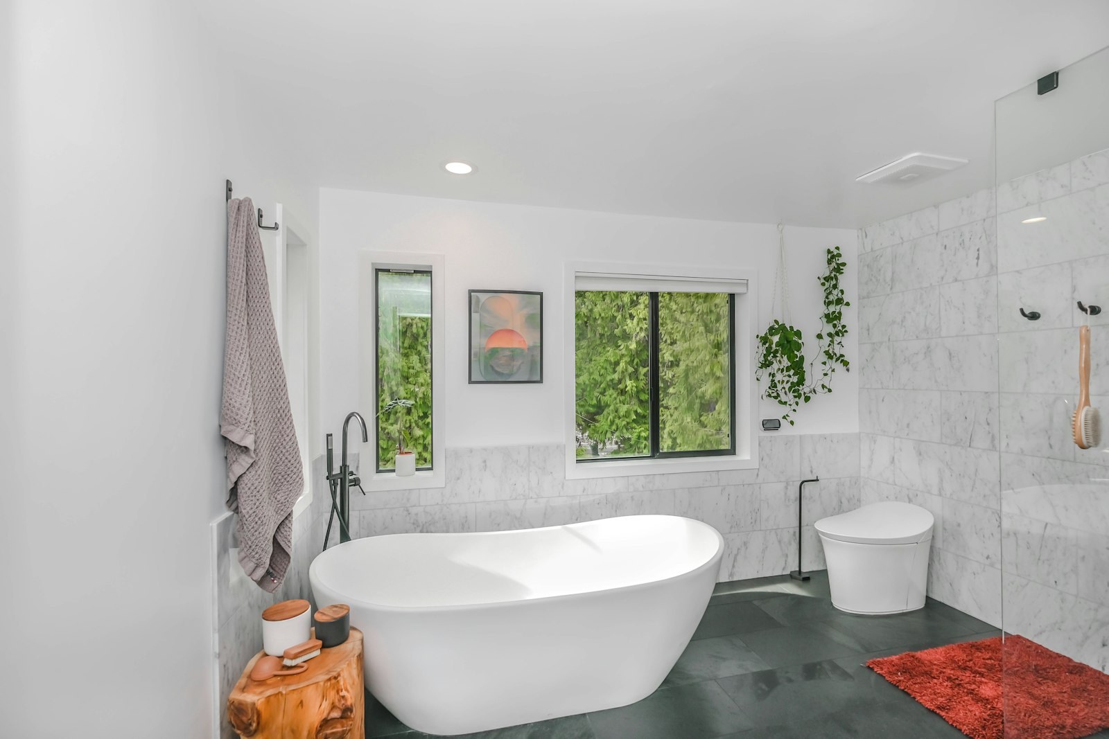 Spa-style bathroom remodel by Milton's Construction — New York