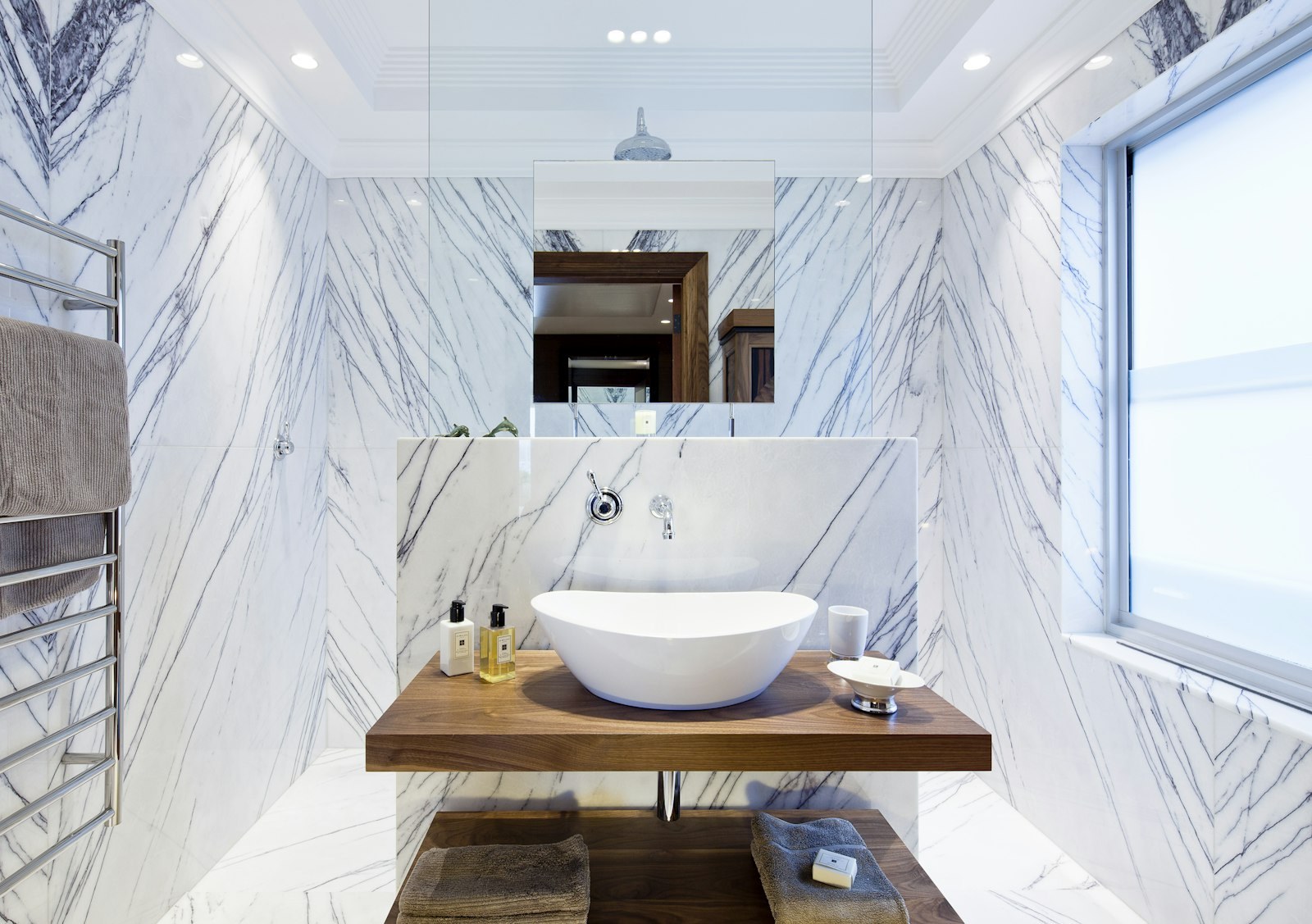 Spa-style bathroom remodel by Milton's Construction — West Babylon, NY — serving Suffolk County