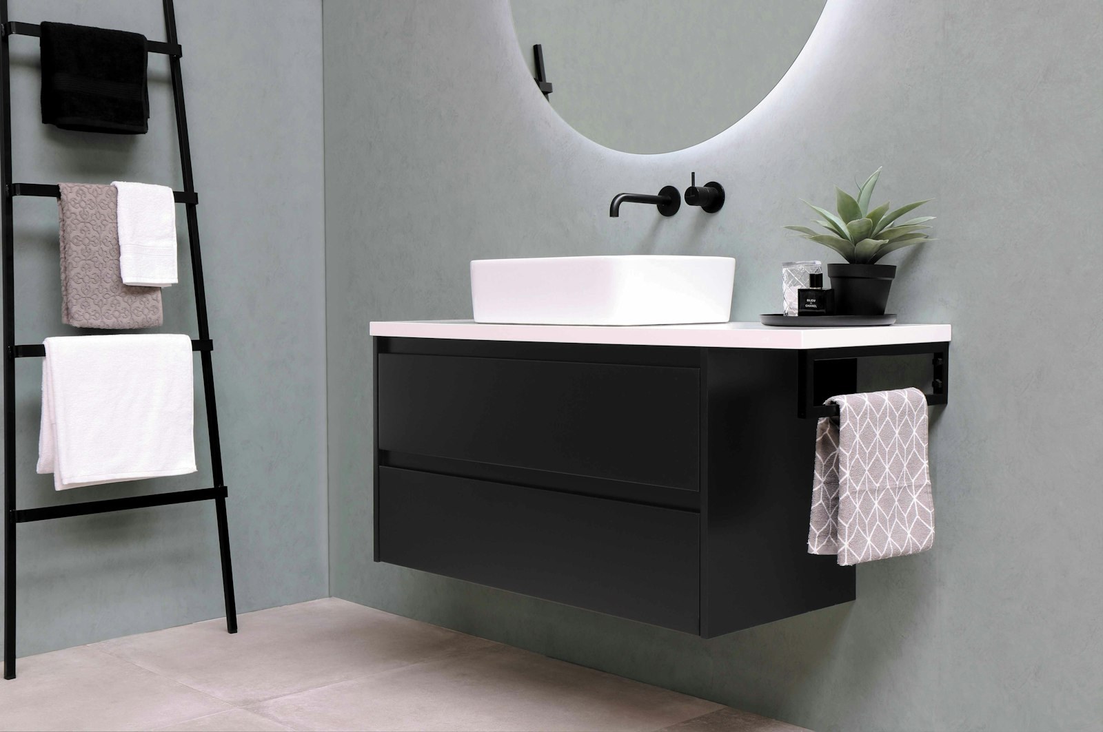 Double-vanity bathroom renovation — West Babylon, NY