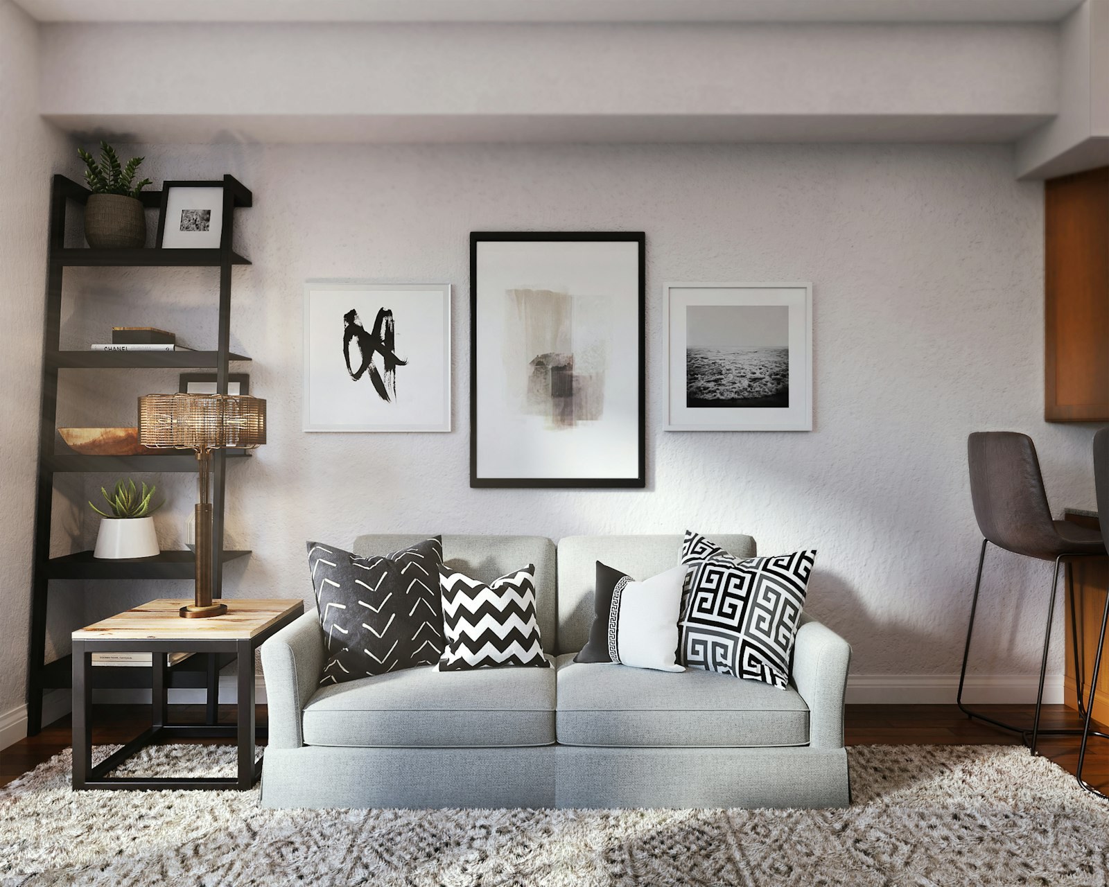 Living room remodel with fireplace — Long Island, NY