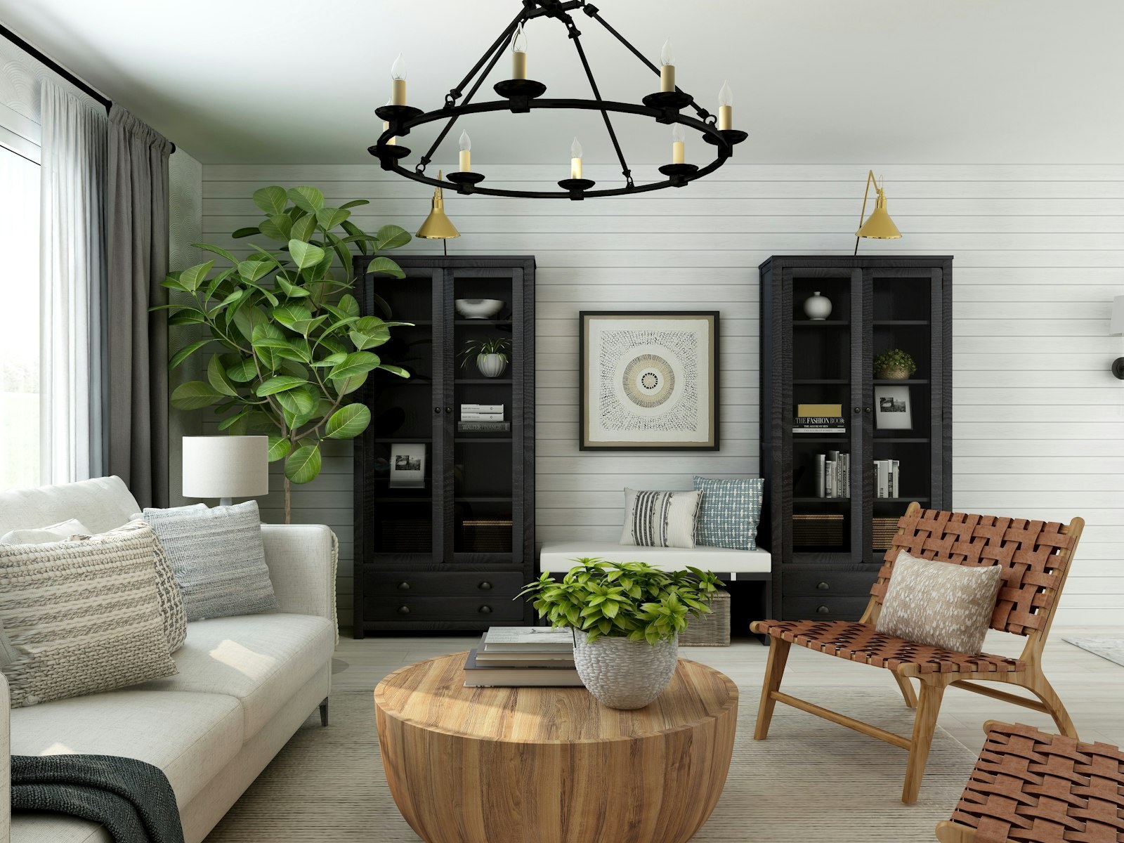 Living room remodel with fireplace — New York