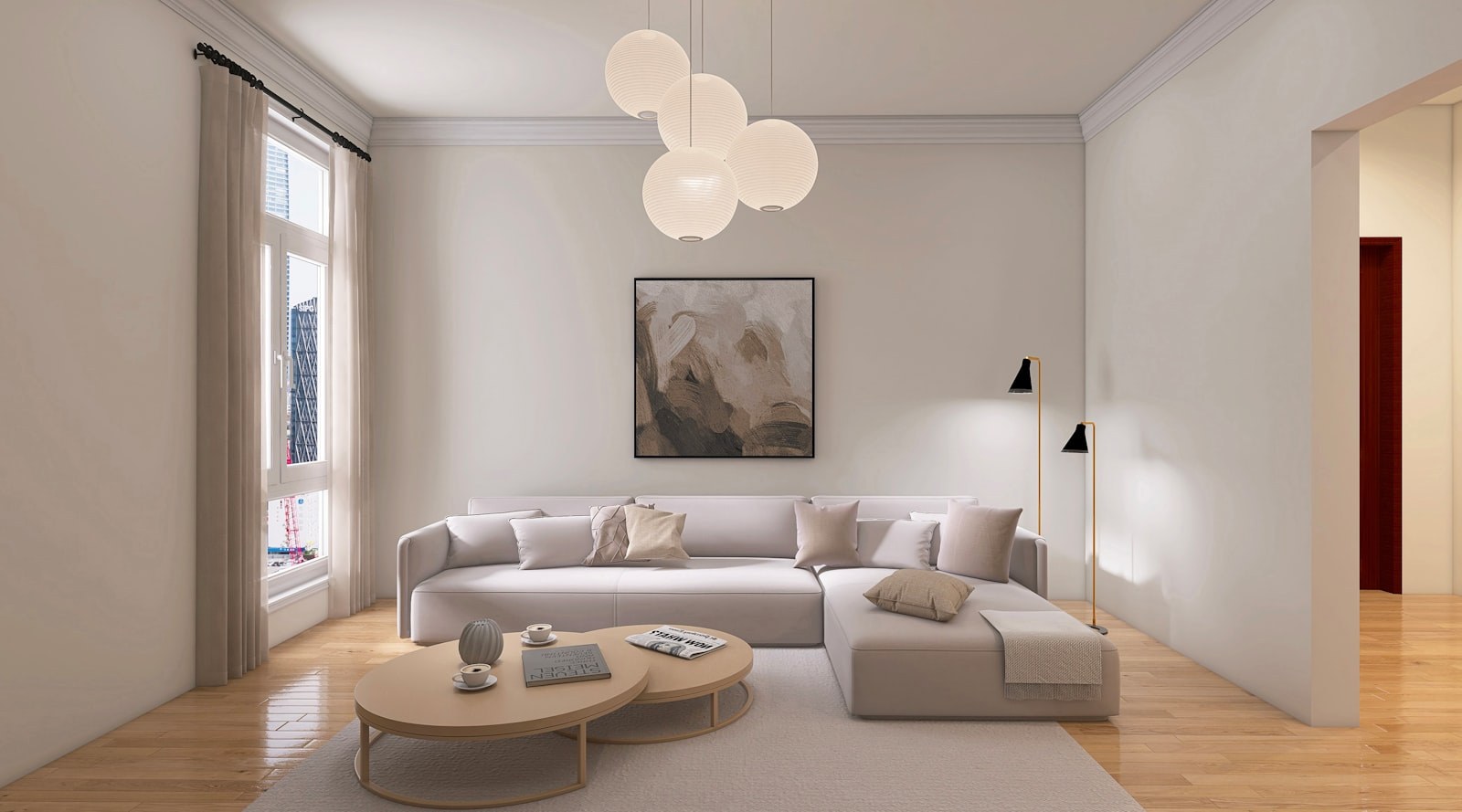 Modern living room remodel — Suffolk County, NY