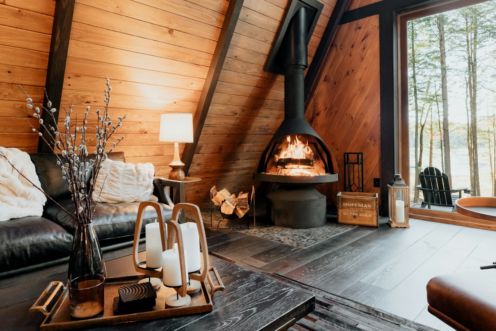 Living room remodel with fireplace — Suffolk County, NY