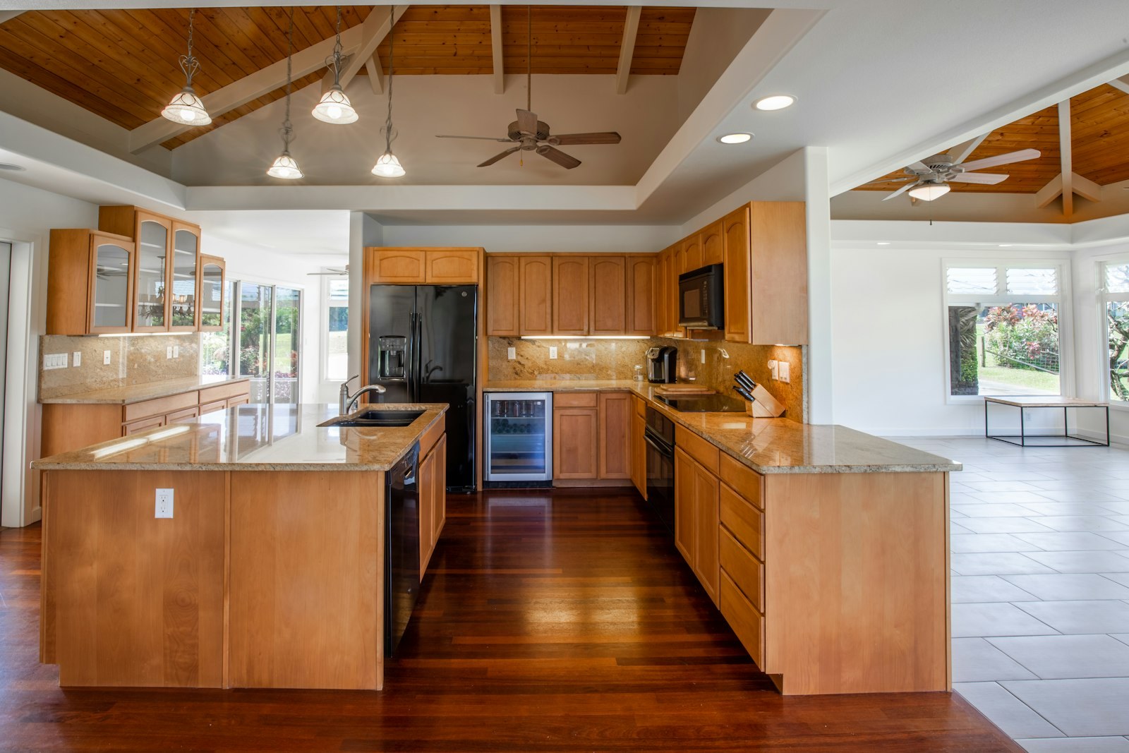 Two-tone kitchen renovation with center island — Long Island, NY