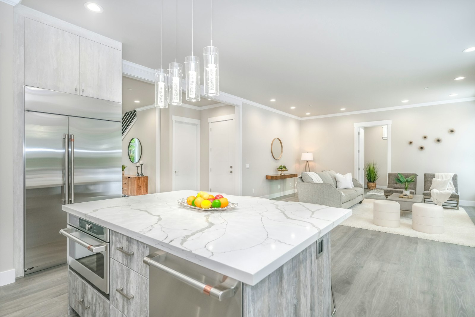 Farmhouse kitchen renovation with custom cabinets — Long Island, NY
