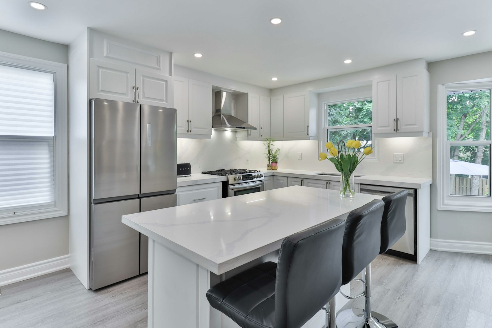 White shaker kitchen remodel — Nassau County, NY