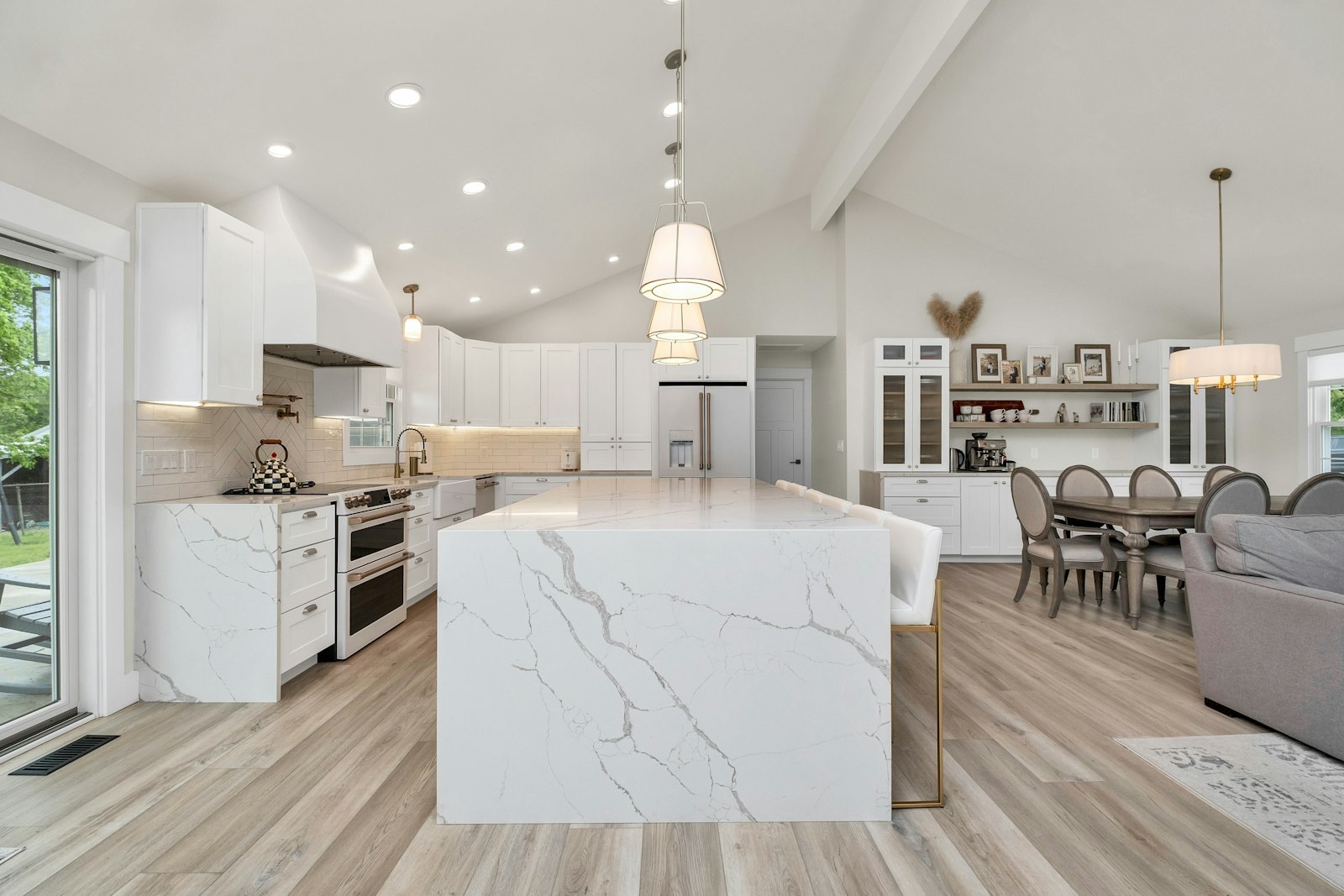 Farmhouse kitchen renovation with custom cabinets — Nassau County, NY