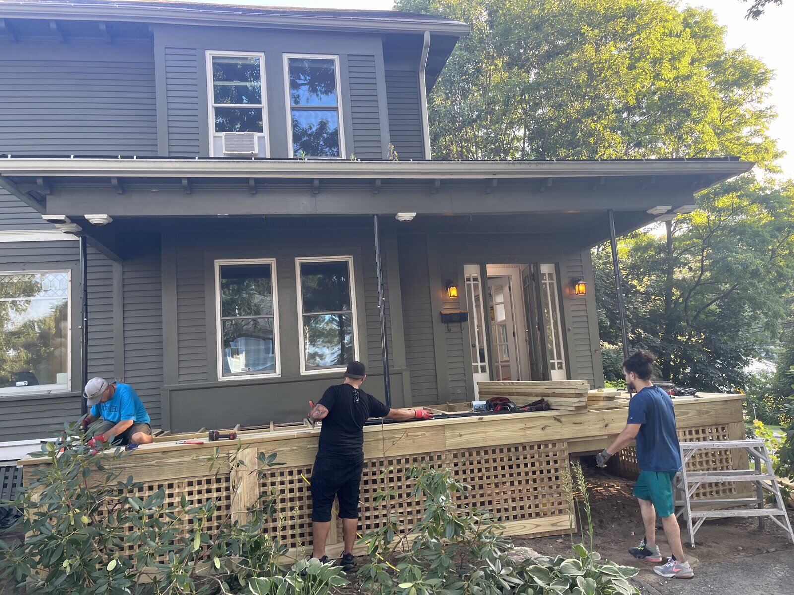 Home addition and outdoor living build in progress, Long Island NY — serving West Babylon